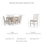 Skempton Cottage Dining Table Set with 6 Chairs