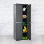 Lockable 4-Shelf Utility Storage Cabinet in Gray