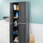 Lockable 4-Shelf Utility Storage Cabinet in Gray
