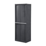 Lockable 4-Shelf Utility Storage Cabinet in Gray