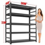 Heavy Duty 5-Tier Steel Garage Shelving Unit