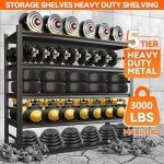 Heavy Duty 5-Tier Steel Garage Shelving Unit