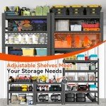 Heavy Duty 5-Tier Steel Garage Shelving Unit