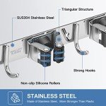 Stainless Steel Wall Mount Broom Holder Set