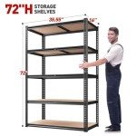 Adjustable 5-Tier Heavy Duty Garage Shelving Unit