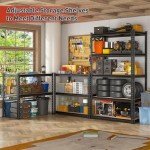 Adjustable 5-Tier Heavy Duty Garage Shelving Unit