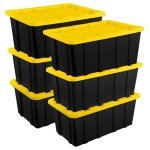 Stackable Heavy Duty Storage Bins - 6 Pack