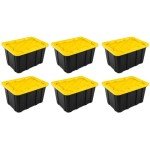 Stackable Heavy Duty Storage Bins - 6 Pack