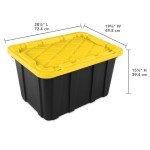 Stackable Heavy Duty Storage Bins - 6 Pack