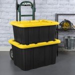 Stackable Heavy Duty Storage Bins - 6 Pack