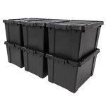 20 Gallon Lockable Storage Bins - 6 Pack