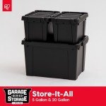 20 Gallon Lockable Storage Bins - 6 Pack