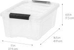 13 Qt Stackable Clear Storage Bins with Lids - 6 Pack