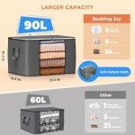 6-Pack 90L Foldable Storage Bags for Organizing