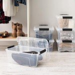 13 Qt Stackable Clear Storage Bins with Lids - 6 Pack