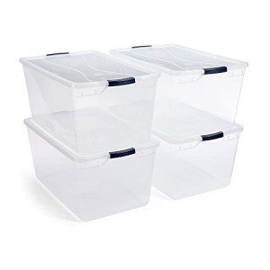 Rubbermaid Clear Stackable Storage Containers (4 Pack)