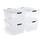 Rubbermaid Clear Stackable Storage Containers (4 Pack)