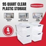 Rubbermaid Clear Stackable Storage Containers (4 Pack)