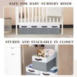4 Pack Large Fabric Storage Baskets with Handles