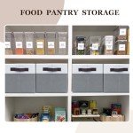 4 Pack Large Fabric Storage Baskets with Handles