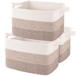 Woven Cotton Rope Storage Baskets - Set of 3