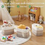Woven Cotton Rope Storage Baskets - Set of 3