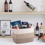 Woven Cotton Rope Storage Baskets - Set of 3