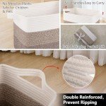 Woven Cotton Rope Storage Baskets - Set of 3