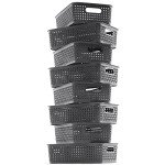 NETANY 8-Pack Flexible Storage Baskets - Gray