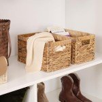 StorageWorks Medium Wicker Baskets with Handles - 2-Pack