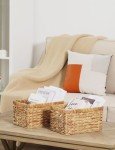 StorageWorks Medium Wicker Baskets with Handles - 2-Pack
