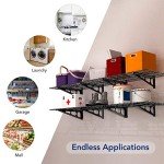 FLEXIMOUNTS 2-Pack 2x6ft Garage Wall Shelves
