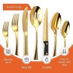 Tribal 49-Piece Gold Stainless Steel Flatware Set