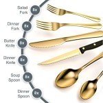Tribal 49-Piece Gold Stainless Steel Flatware Set