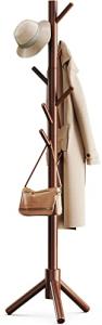 Pipishell Wooden Coat Rack with 8 Hooks
