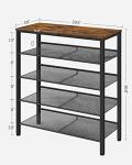 VASAGLE 5-Tier Freestanding Shoe Rack Organizer