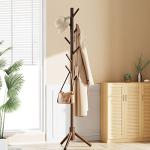 Pipishell Wooden Coat Rack with 8 Hooks
