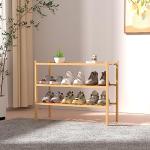 3-Tier Bamboo Shoe Rack for Small Spaces