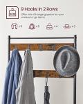 VASAGLE 3-in-1 Coat Rack and Shoe Storage Bench