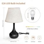 ONEWISH 3-Way Dimmable Touch Bedside Lamp