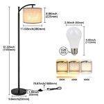 Rottooon Industrial Floor Lamp with 3 Color Temperatures