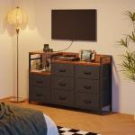 Charging Dresser: 8 Drawers, Sturdy Frame, 52" Wide