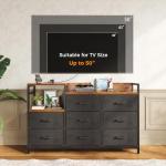 Charging Dresser: 8 Drawers, Sturdy Frame, 52" Wide