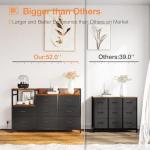 Charging Dresser: 8 Drawers, Sturdy Frame, 52" Wide