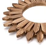 Rustic Sunburst Wall Mirror - 12 inch Boho Style
