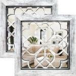 Boho Square Wall Mirrors Set of 2 - 12