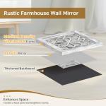 Boho Square Wall Mirrors Set of 2 - 12