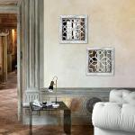Boho Square Wall Mirrors Set of 2 - 12