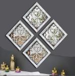 Boho Square Wall Mirrors Set of 2 - 12