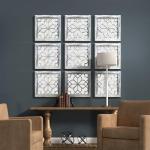 Boho Square Wall Mirrors Set of 2 - 12